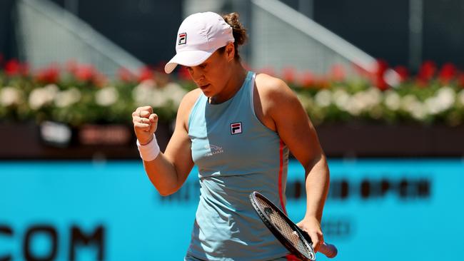 World No 1 Ash Barty will be seeking a fourth WTA Tour title for 2021 when she plays Belarusian Aryna Sabalenka in the final of the Madrid Open on Saturday. (Photo by Clive Brunskill/Getty Images)