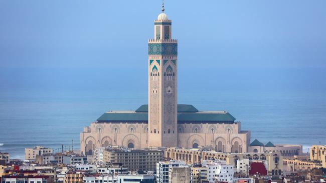 Hassan II Mosque in Casablanca, Morocco’s largest city.