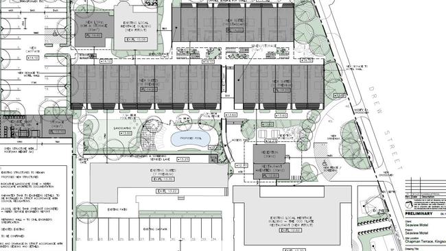 The plan shows how the existing building will be expanded. Picture: Aube Projects