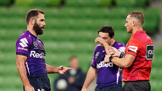 It hasn’t taken Cameron Smith and the Melbourne Storm long to adapt their go-slow tactics. Picture: AAP