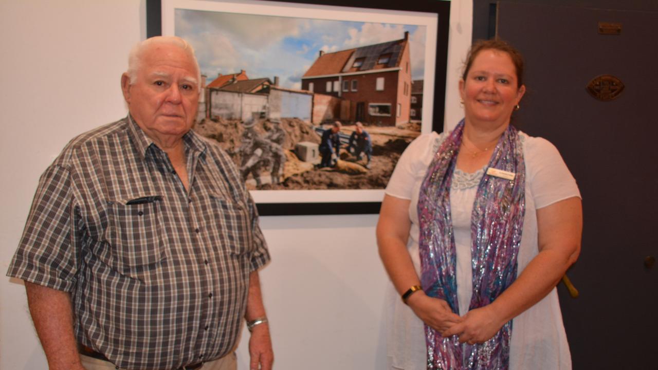 Robert Westley and Danita Potter at the opening night of the Recovering the Past exhibition at the Kingaroy Regional Art Gallery on November 7. (Photo: Jessica McGrath/ South Burnett Times)