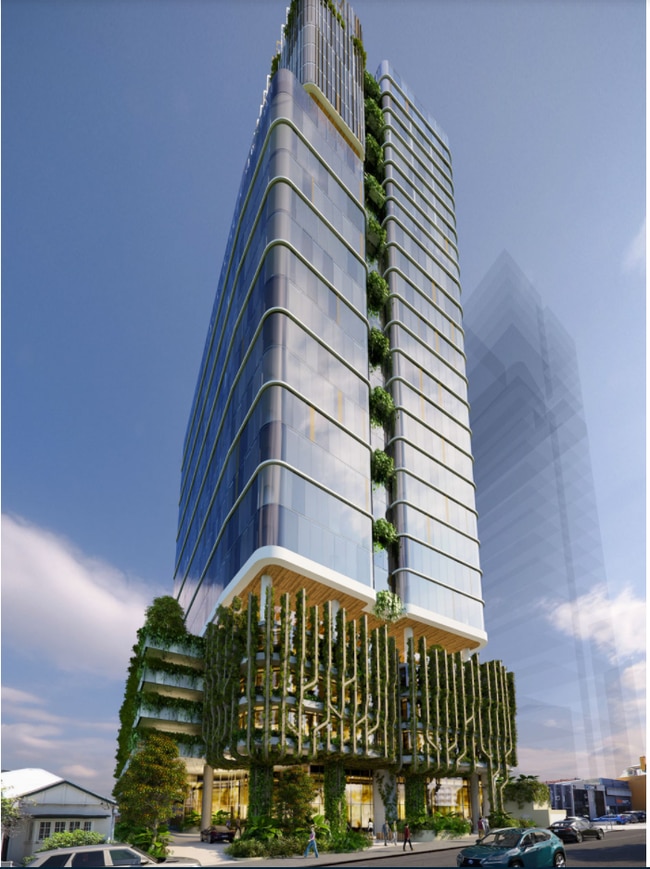 The Cottee Parker designed mixed use tower at 41-47 Brookes Street, Bowen Hills.