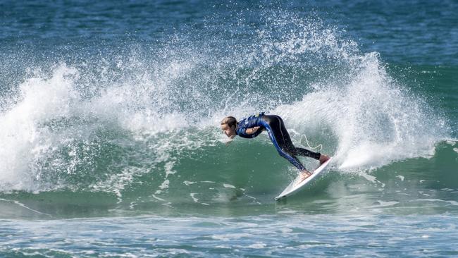 Coff Harbour's Will Martin in action at the 2023 Oz Grom Open at Lennox Head on July 7. Picture: Ethan Smith