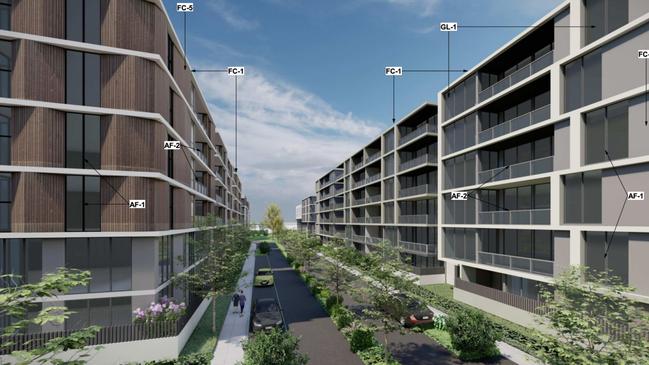 Artist impressions of the proposed $286m residential hub.