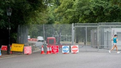 A nine foot fence is going up outside Winfield House in Regents Park. Picture: Getty Images.