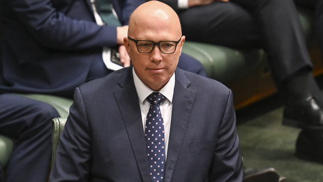 For close to a year, as Peter Dutton’s Liberals sat on their hands, it looked like the “yes” vote would prevail. Picture: Martin Ollman