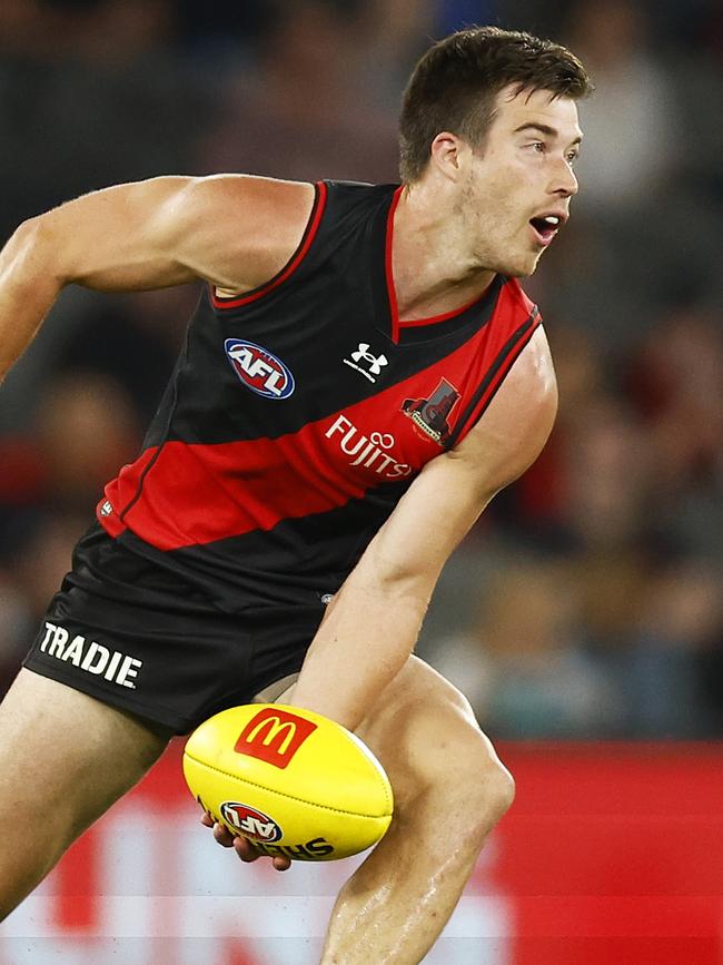 Zach Merrett is a huge loss for the Bombers. Picture: Daniel Pockett/Getty Images