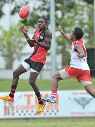 Tiwi Bombers Gerrard Cunningham kicked 21 goals in the game. Picture: Supplied