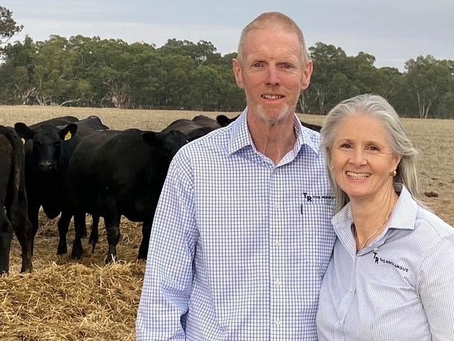 James & Karen Masson from The Rock Angus who have purchased walking rights on Uppercut. Picture: Supplied