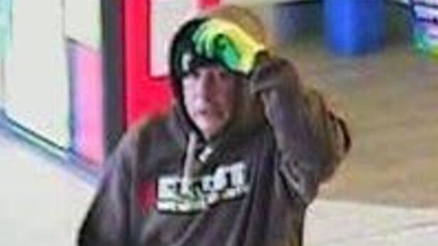 CCTV footage of Craig Barlow taken during the 2016 robbery.