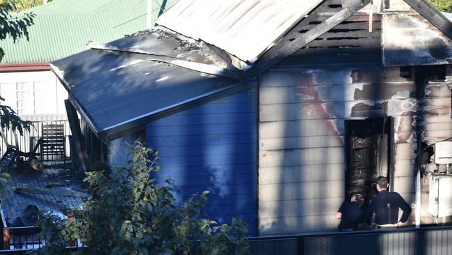 A Riverview house has been left in ruins after a fire on Thursday afternoon. Photo: Ebony Graveur