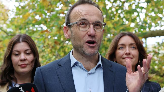 Greens leader Adam Bandt holds a press conference to concede he has lost the Federal seat of Melbourne . Picture: NewsWire/ David Crosling