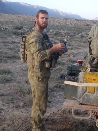 Cameron Baird on duty in Afghanistan. Picture: Supplied