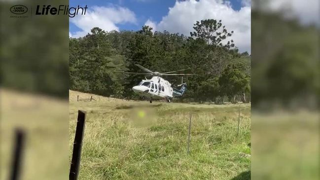 VIDEO: LifeFlight airlifts woman after rally car crash