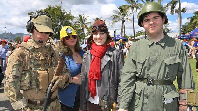 L-R John Smith, Melissa Johnson, Caey Patterson and Fletcher Ryan at CapriCon.Photo Liam Fahey / Morning Bulletin