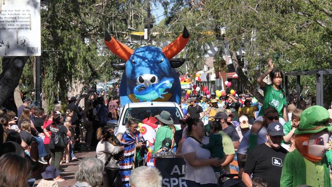 The bull from the Alice Springs Show float. Picture: Gera Kazakov