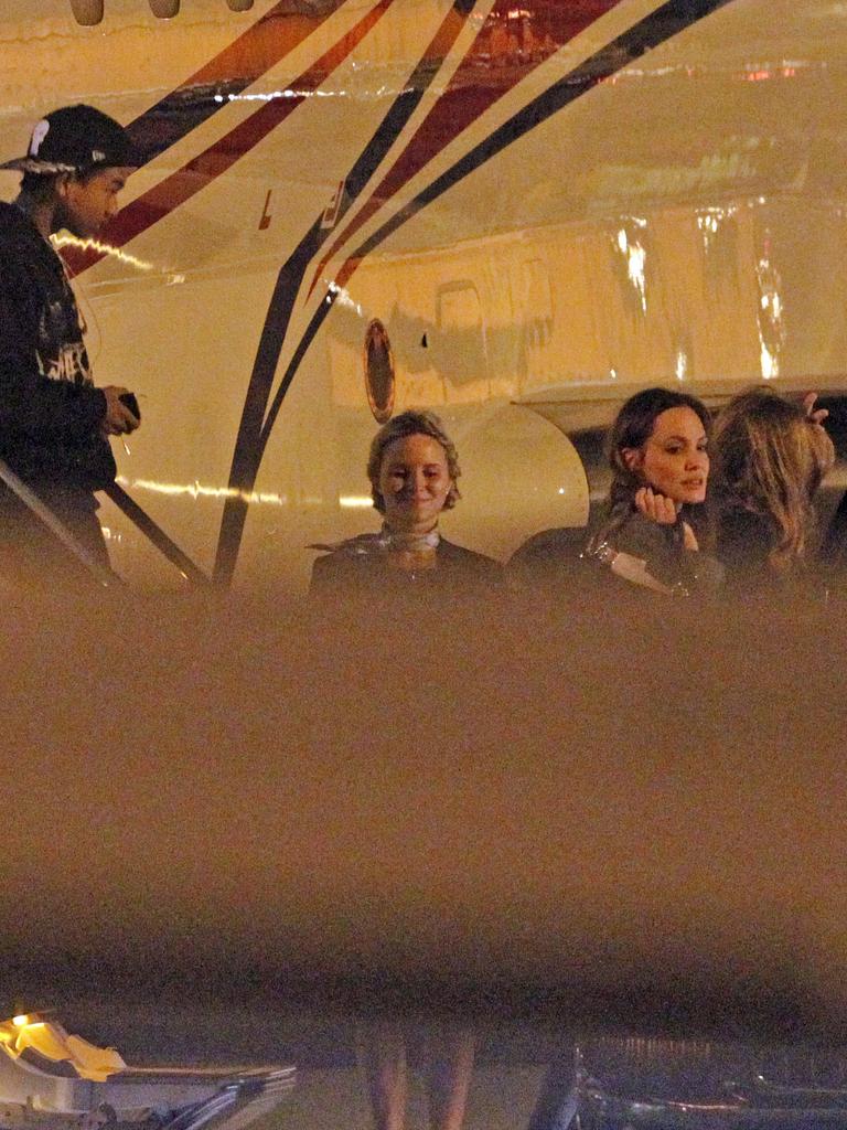 Jolie and their kids were in tow. Picture: Splash News/Media Mode