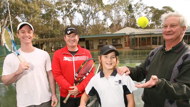 Oliver at just age eight at Coromandel Valley, with Bob Weymouth of Coromandel Valley. Picture: Supplied