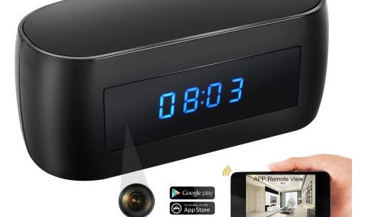 A camera was hidden in a digital clock in one apartment James Maxwell managed.