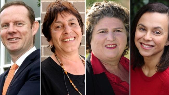 Elected councillors Darcy Byrne (Labor), Julie Passas (Liberal), Rochelle Porteous (Greens) and Pauline Lockie (Independent).