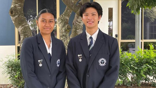 St Francis College captains Jasmine Faraimo and Visal Da. Picture: Contributed