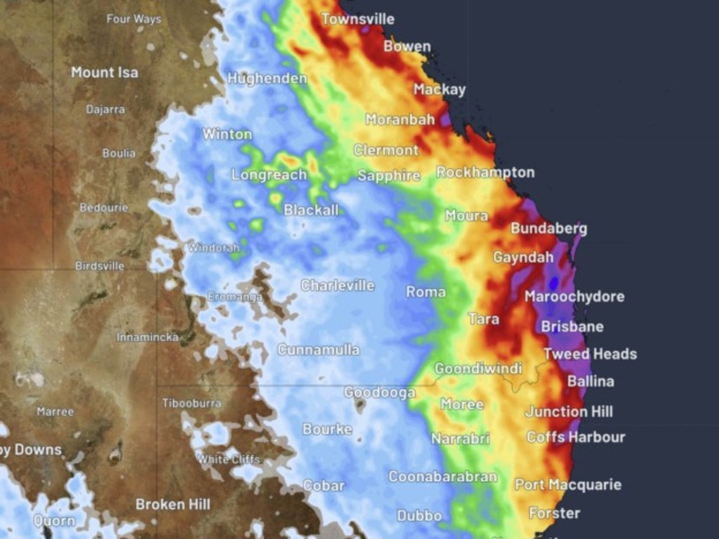 Parts of the Queensland are expected to be lashed with rain over Tuesday. Picture: Supplied/Weatherzone