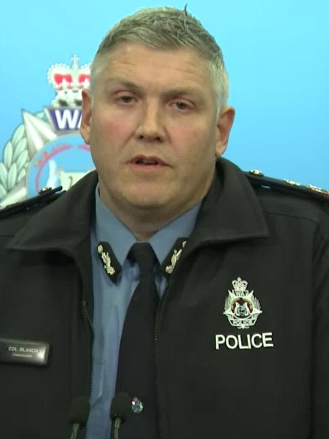 WA Police Commissioner Col Blanch speaks about the Willetton incident.