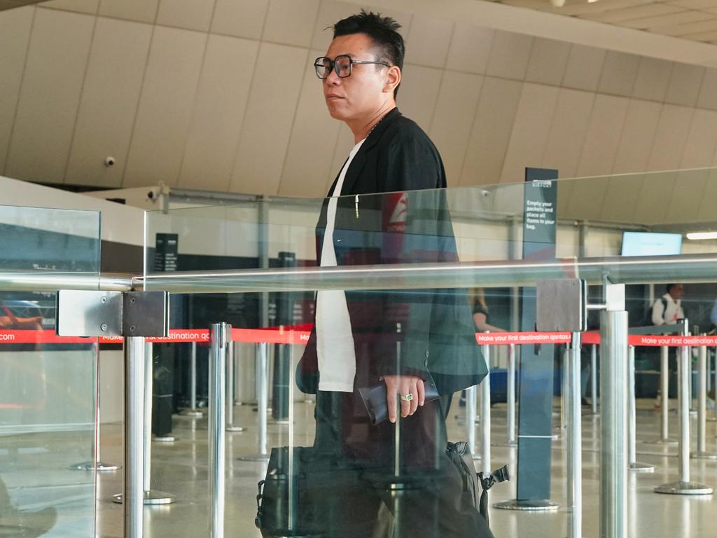 Si Yi Chen is seen arriving in Melbourne. Picture: The Australian/Luis Enrique Ascui