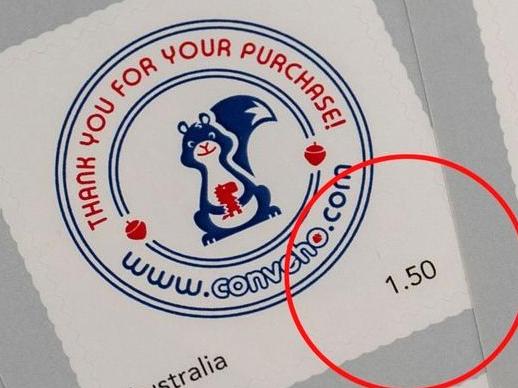 An Australia Post printing blunder omitted the dollar sign when stamps went up from $1.20 to $1.50, rendering them invalid. Picture: Nine News