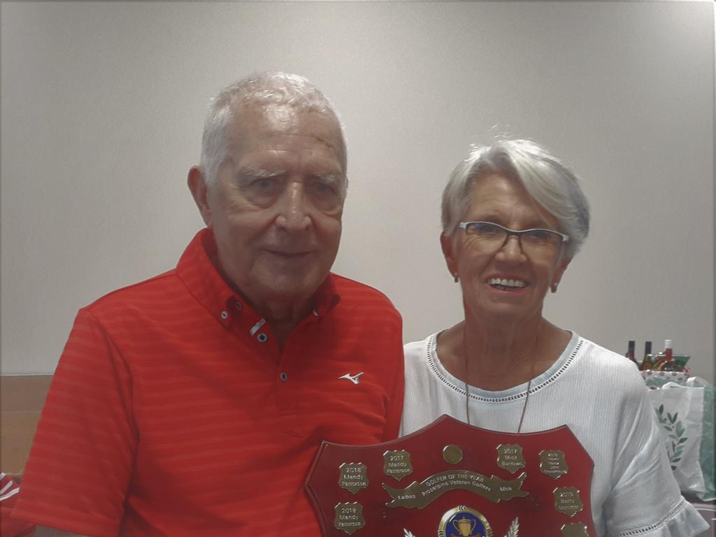 Golfers of the year Barry Mortimer and Paula McQuat.