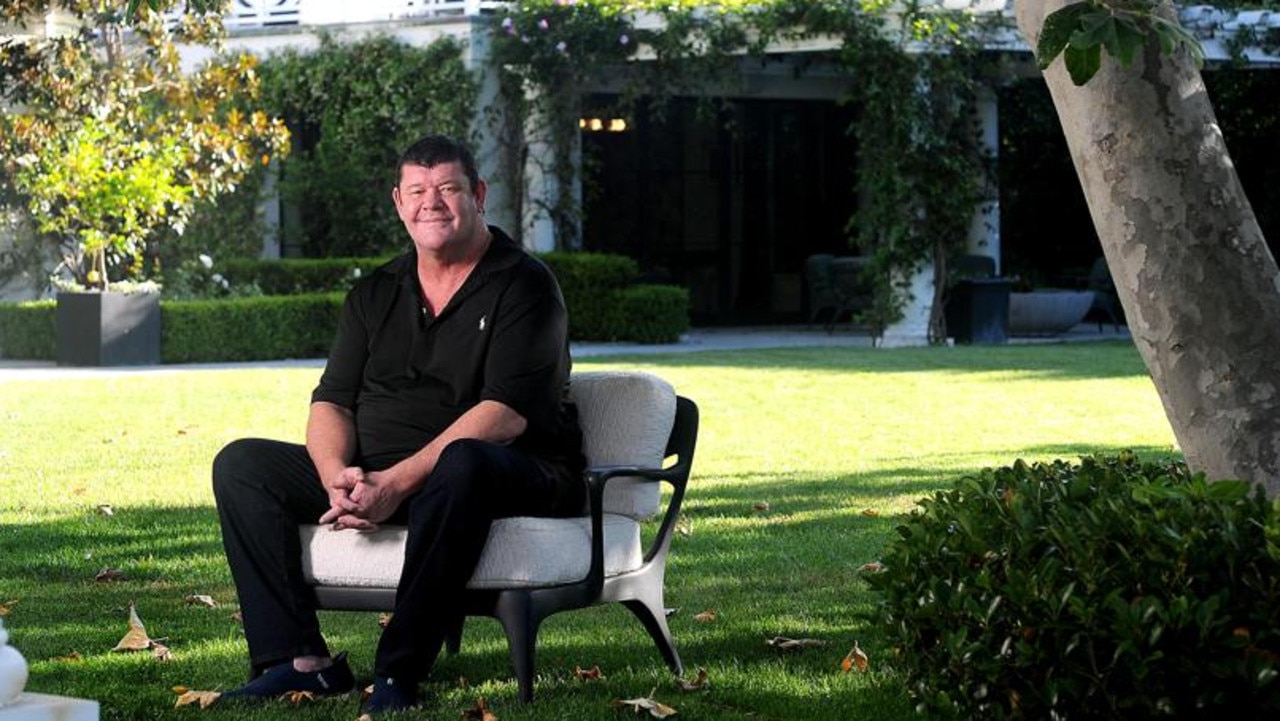 Billionaire James Packer at his Los Angeles mansion Picture: Coleman-Rayner