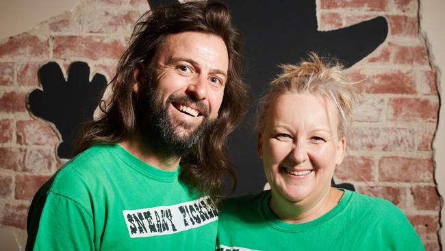 Jeff and Amanda Griffiths in 2016, when they opened the Sneaky Pickle restaurant at Kings Park. Picture: Matt Loxton