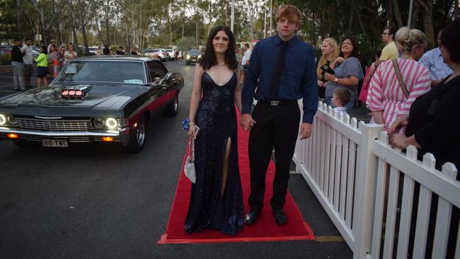 Caitlin Rooney and Axle Jenkins at the North Rockhampton High School Formal 2023.