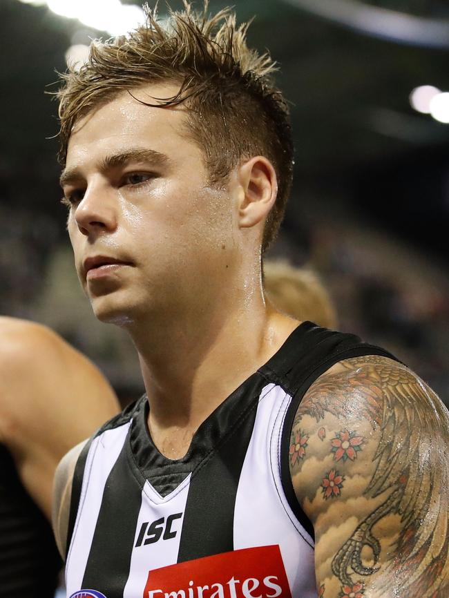 Jamie Elliott faces a fine or suspension from Collingwood after being arrested for drunken behaviour. Picture: Picture: Adam Trafford/AFL Media/Getty Images