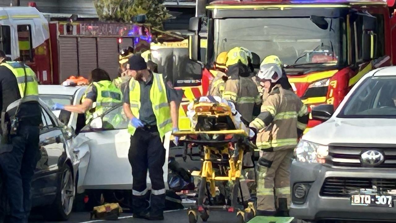 One of the vehicles’ occupants was taken to hospital in a stretcher. Picture: Supplied