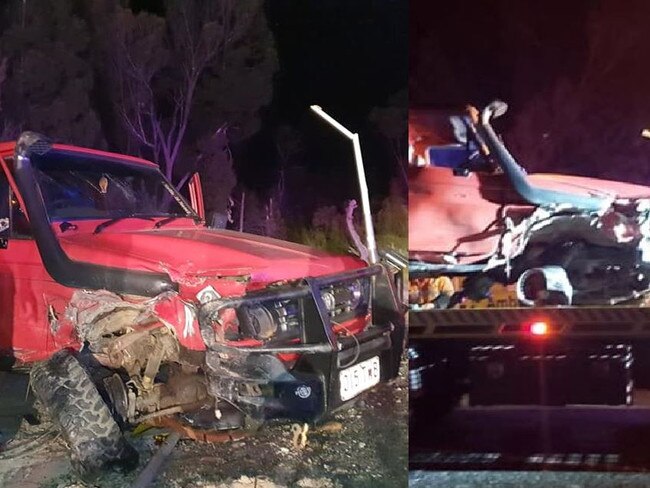 Three people were involved in a serious crash near Rainbow beach on Saturday night. Pictures: Dylan Hogg