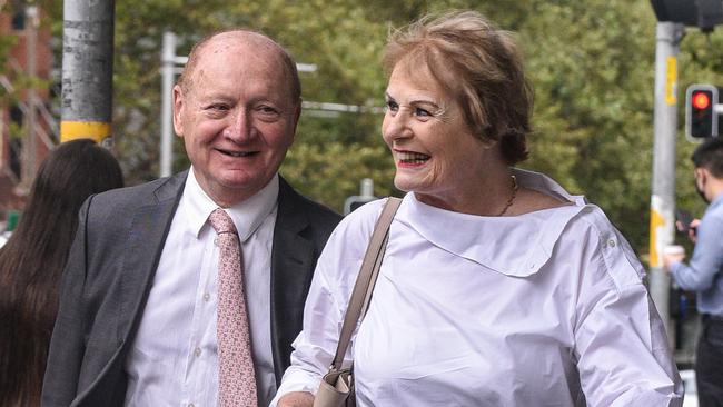 Landlords George and Ilana Lewkovitz walking to the Court. Picture: NCA NewsWire/Flavio Brancaleone