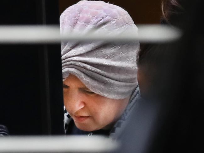 Malka Leifer is taken from the North Melbourne Police Station into a police van after her video link court case. Former Principal of a Jewish Girls School in Melbourne, Malka Leifer, who fled to Israel and has been returned to Melbourne to face sexual abuse charges. Wednesday, January 28, 2021. Picture: David Crosling