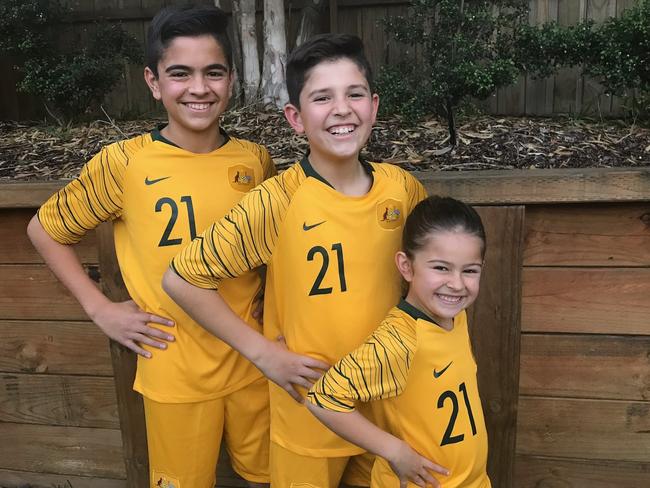 Sons of the Golden Generation of Australian soccer. Sterjovski kids Luka (L), Sonny (R) and Lilly (bottom), kids of Mile Sterjovski, play for Blacktown Spartans and Lilly plays for Redbacks FC.