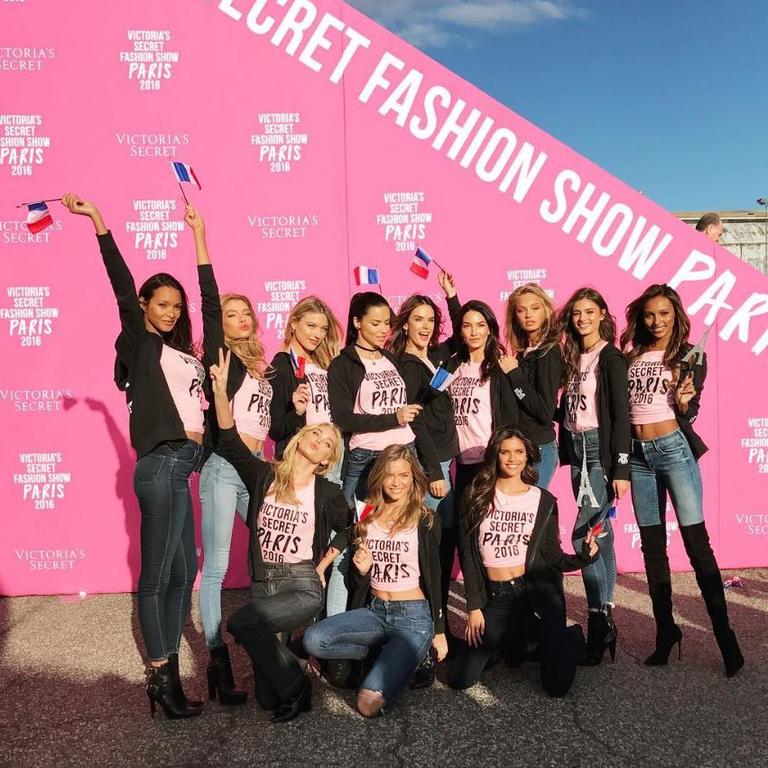 Models depart for Paris for the 2016 Victoria’s Secret Fashion Show on November 27, 2016 in New York City ... “Ready to board.” Picture: Instagram