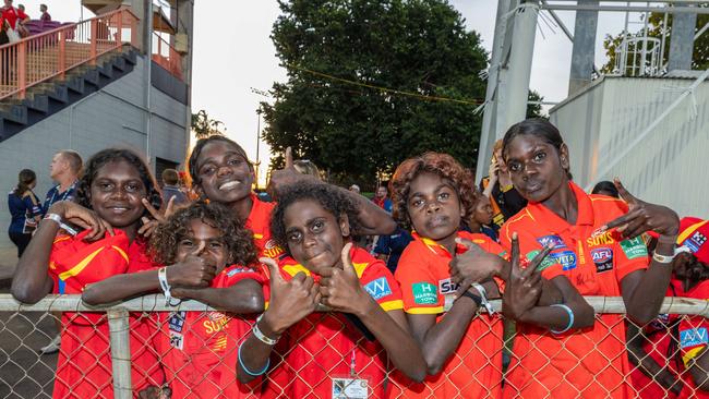 Fans at the Gold Coast Suns v Hawthorn AFL match at TIO Stadium. Picture: Pema Tamang Pakhrin