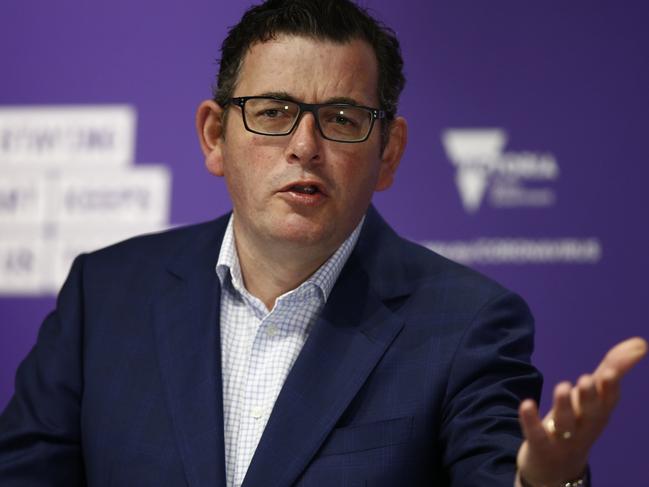 Victorian Premier Daniel Andrews speaks to the media during a press conference in Melbourne on Saturday. Picture: NCA NewsWire / Daniel Pockett