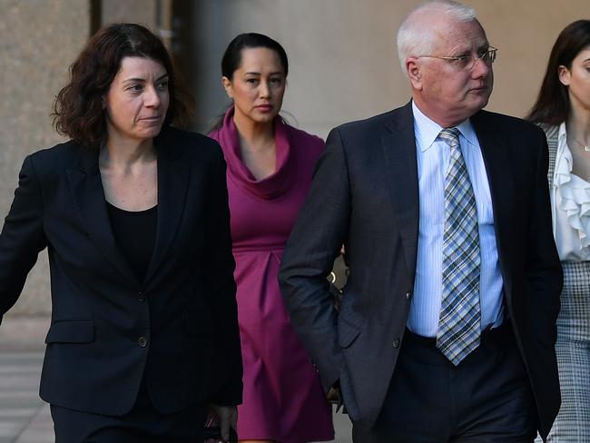 Barrister Brett Walker (right) said it would set a “dreadful precedent” to stay the case or temporarily remove Ms Chrysanthou. Picture: NCA NewsWire/Joel Carrett