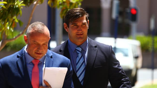 Dave Taylor arrived at court today with his lawyer. Photo: David Clark