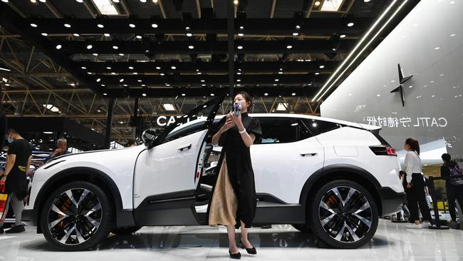A Polestar 3 at the Beijing Auto Show in May. Picture: Greg Baker / AFP