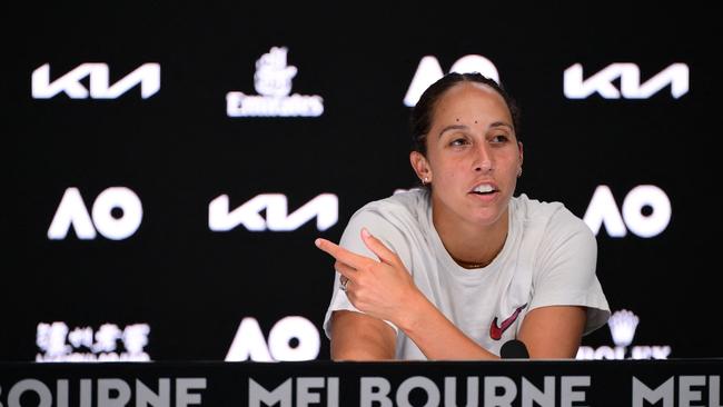 Keys was open about her past failings in big matches during her media conference Picture: AFP