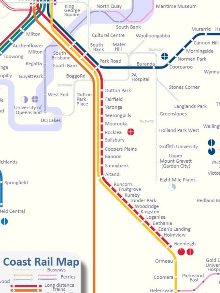 dateret Personligt Frugtgrøntsager New express train services, map for Cross River Rail Gold Coast-Brisbane  link | Gold Coast Bulletin