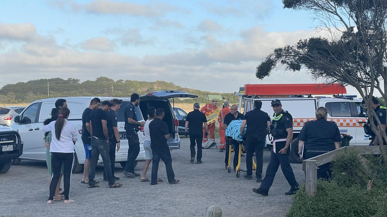 Loved ones of the drowning victims comforted each other at the scene.