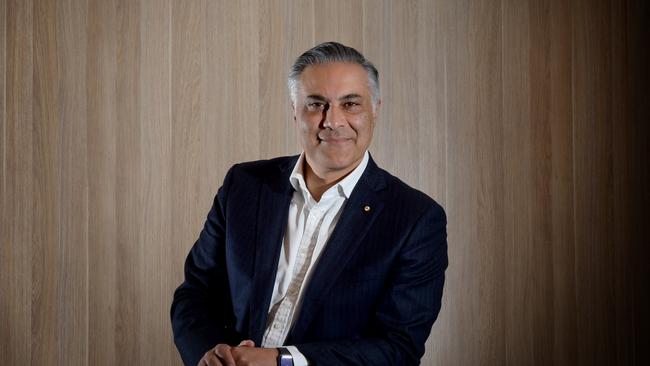 Ahmed Fahour, CEO of Latitude Financial Services, at the company's Docklands head office. Picture: Andrew Henshaw