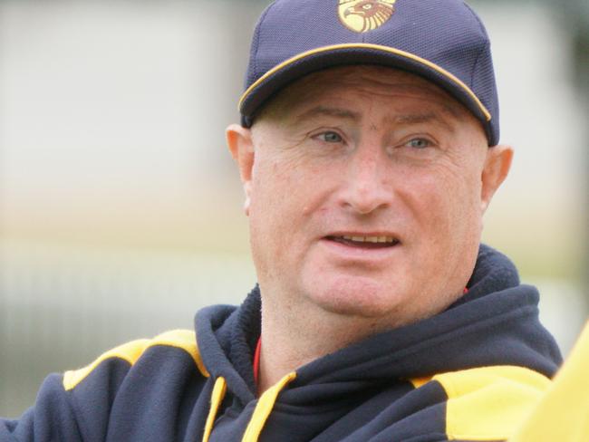 Premier Cricket: Casey South Melbourne v Kingston Hawthorn played in Cranbourne. Kingston Hawthorn's coach Colin Siller. Picture: Valeriu Campan